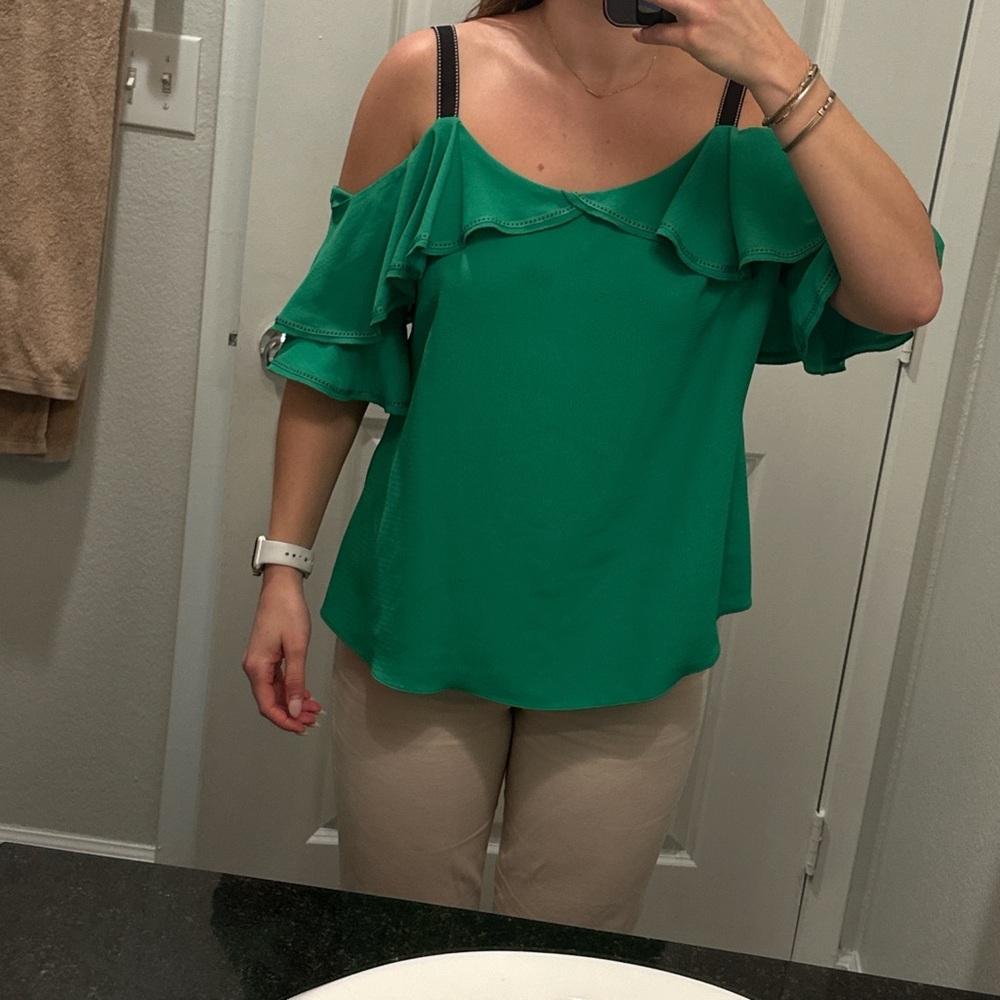 Green Off-Shoulder Women's Top